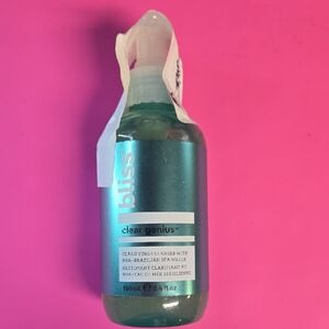 Bliss Clear Genius Cleanser with Green and Silver Packaging